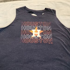 Houston Astros Graphic Navy Tank Top